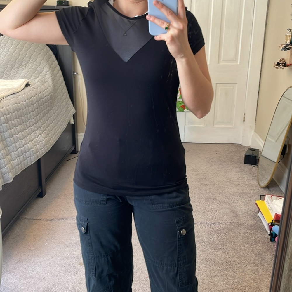 Venus Black Short Sleeve Top